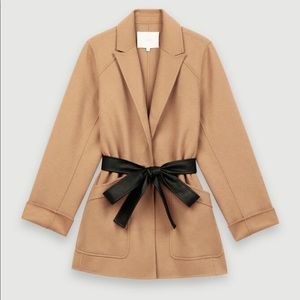 Maje camel belted coat size36